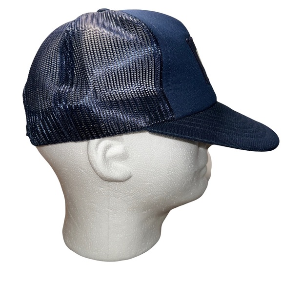 Vintage ENSR Hat Cap Snap Back Mens Adjustable Mesh Trucker Blue Cardinal - Picture 2 of 5